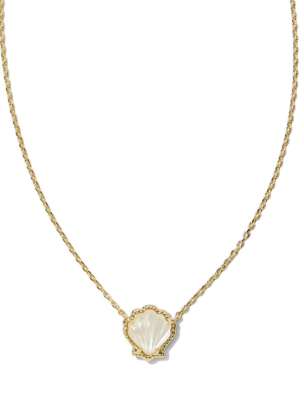 Kendra Scott Brynne Shell Gold Short Pendant Necklace